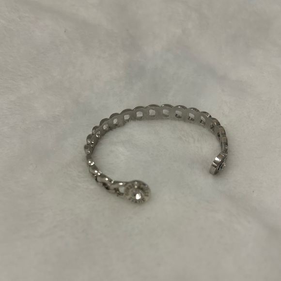 Guess silver rhinestone chain open cuff bracelet - Picture 3 of 3